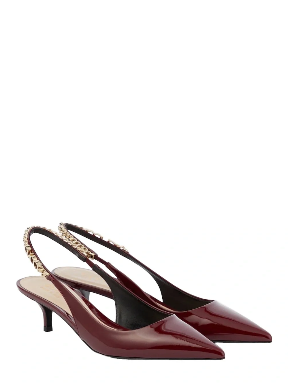 Gucci Signoria Pointed Toe Slingback Pump - Burgundy
